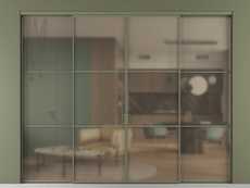 Перегородка Formato внутри проёма 4 створки