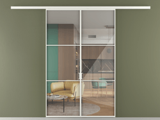 Перегородка Formato вдоль стены 2 створки