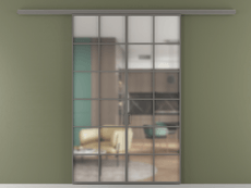 Перегородка Formato вдоль стены 2 створки