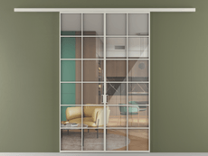 Перегородка Formato вдоль стены 2 створки