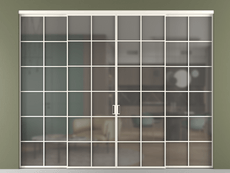 Перегородка Формато внутри проёма 4 створки