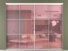 Перегородка Формато внутри проёма 4 створки