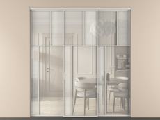 Перегородка Mosaic внутри проёма 3 створки