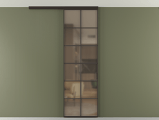 Перегородка Formato вдоль стены на потолок 1 створка