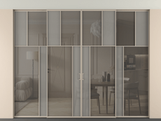 Перегородка Мозаик внутри проёма скрытое крепление в потолок 4 створки