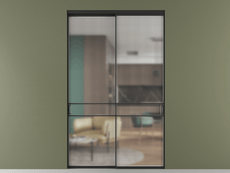 Перегородка Formato внутри проёма 2 створки