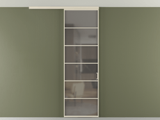 Перегородка Formato вдоль стены на потолок 1 створка