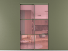 Перегородка Formato внутри проёма двустворчатая