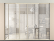 Перегородка Mosaic внутри проёма скрытое крепление в потолок 4 створки