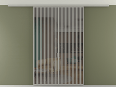 Перегородка Formato вдоль стены на потолок 2 створки