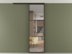 Перегородка Formato вдоль стены на потолок 1 створка