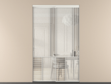 Перегородка Mosaic внутри проёма 2 створки