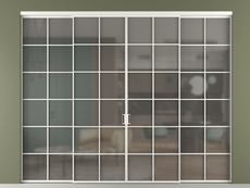 Перегородка Formato внутри проёма 4 створки