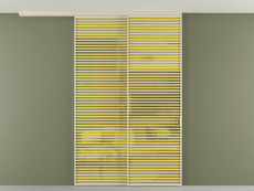 Перегородка Formato вдоль стены на потолок телескопик синхро 2