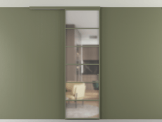 Перегородка Formato вдоль стены на потолок 1 створка