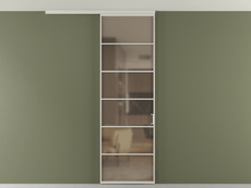 Перегородка Formato вдоль стены на потолок 1 створка