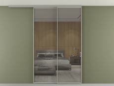 Перегородка Formato вдоль стены на потолок 2 створки с синхронным механизмом