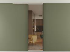 Перегородка Formato вдоль стены на потолок 1 створка