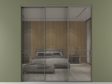 Перегородка Формато внутри проёма 3 створки с синхронным механизмом