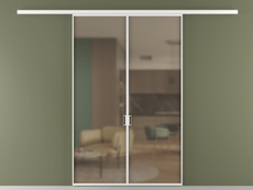 Перегородка Formato вдоль стены 2 створки