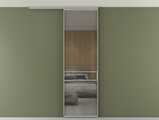 Перегородка Formato вдоль стены на потолок 1 створка