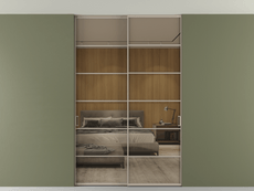 Перегородка Formato внутри проёма скрытое крепление в потолок 2 створки