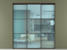 Перегородка Формато внутри проёма 3 створки