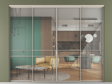 Перегородка Формато внутри проёма 4 створки