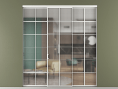 Перегородка Formato внутри проёма 3 створки