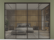 Перегородка Formato внутри проёма 4 створки