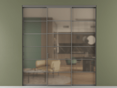 Перегородка Formato внутри проёма 3 створки