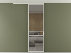 Перегородка Formato вдоль стены на потолок 1 створка