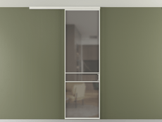 Перегородка Формато вдоль стены на потолок 1 створка