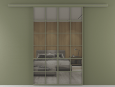 Перегородка Формато вдоль стены 2 створки