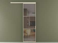 Перегородка Formato вдоль стены 1 створка