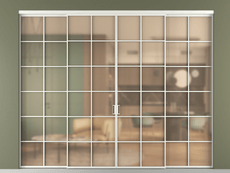 Перегородка Formato внутри проёма 4 створки