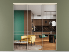 Перегородка Formato внутри проёма 3 створки