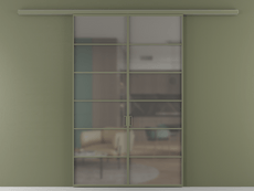 Перегородка Формато вдоль стены 2 створки