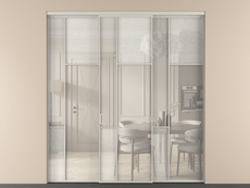 Перегородка Мозаик внутри проёма 3 створки