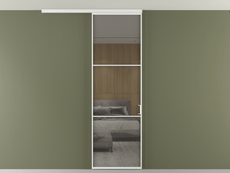 Перегородка Formato вдоль стены на потолок 1 створка