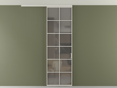 Перегородка Formato вдоль стены на потолок 1 створка