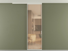 Перегородка Formato вдоль стены на потолок 1 створка