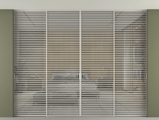 Перегородка Formato внутри проёма скрытое крепление в потолок 4 створки