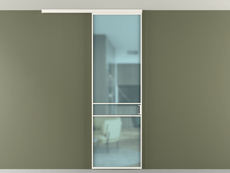 Перегородка Formato вдоль стены на потолок 1 створка