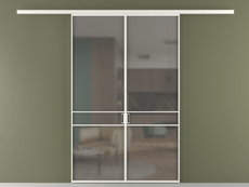 Перегородка Formato вдоль стены 2 створки