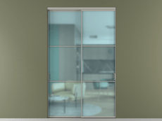 Перегородка Formato внутри проёма 2 створки