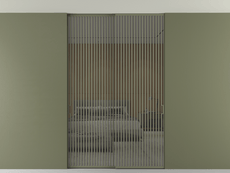 Перегородка Formato внутри проёма скрытое крепление в потолок 2 створки