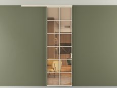 Перегородка Formato вдоль стены на потолок 1 створка