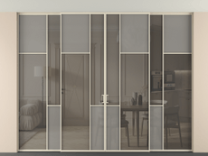 Перегородка Мозаик внутри проёма скрытое крепление в потолок 4 створки