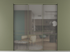 Перегородка Формато внутри проёма 3 створки